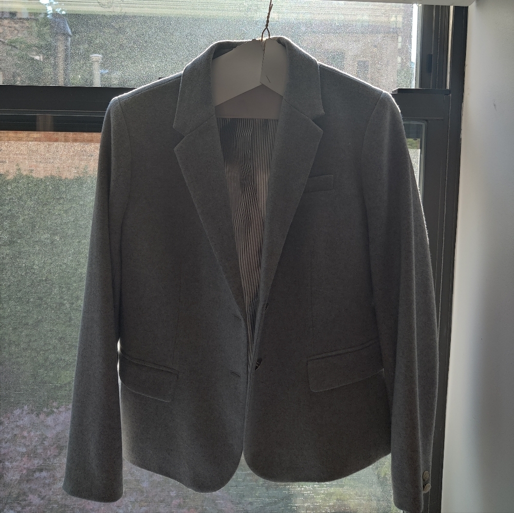 J Crew small size 12 wool gray blazer